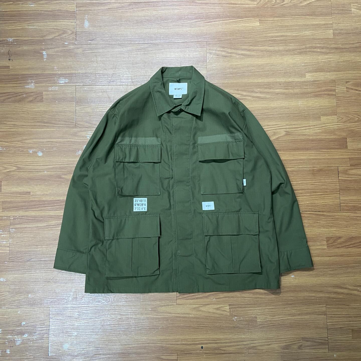 WTAPS JMOD 01 SHIRT LS JACKET / NYCO. RIPSTOP. IDENTITY Olive (Display Item)
