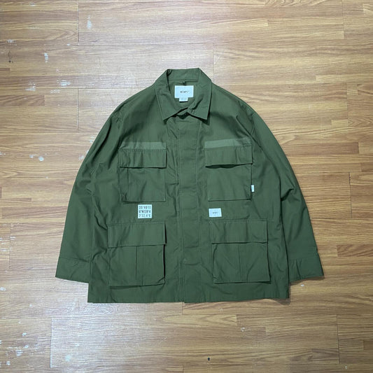 WTAPS JMOD 01 SHIRT LS JACKET / NYCO. RIPSTOP. IDENTITY Olive (Display Item)