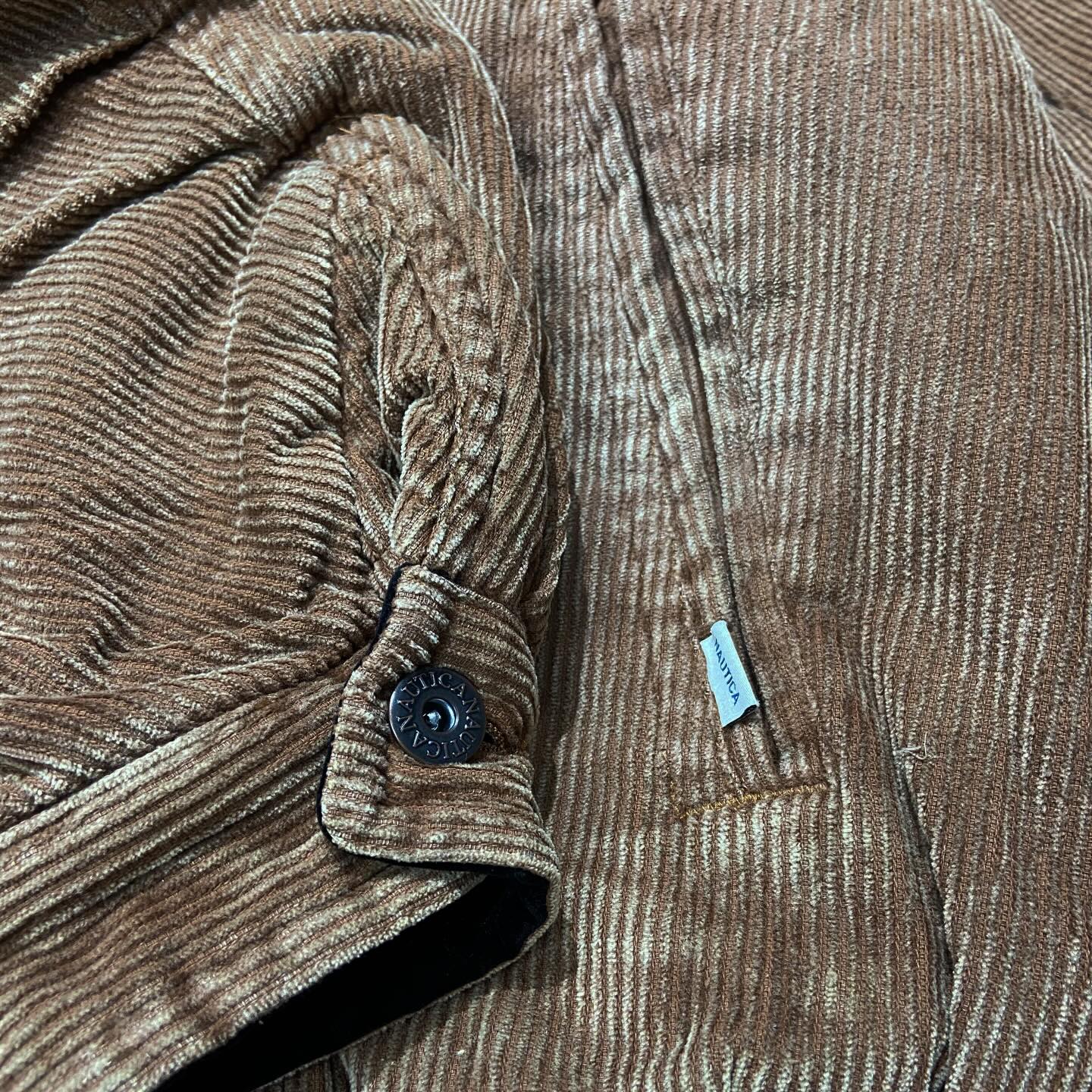 Nautica JP Fade Washed Padding Corduroy Blousion Brown