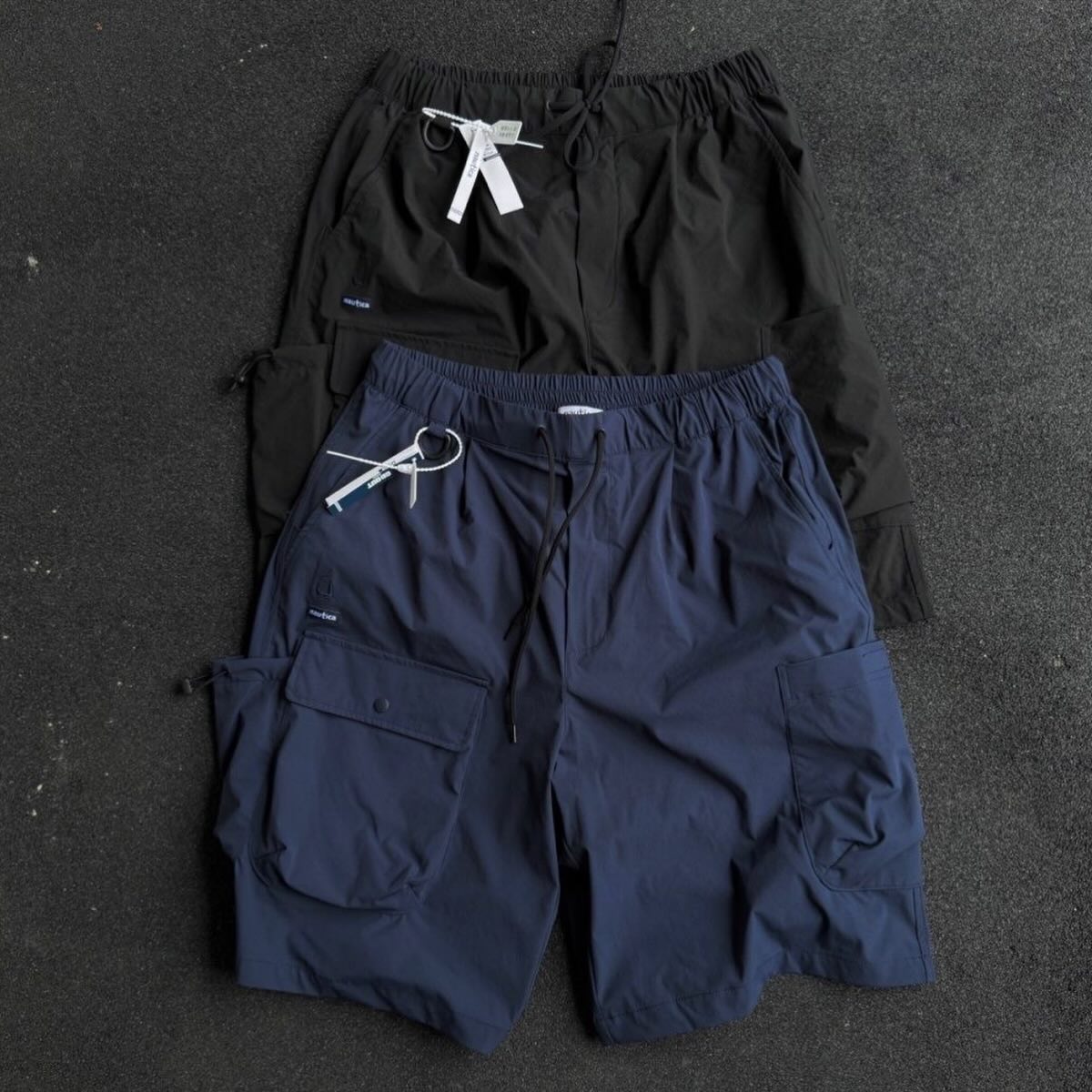 Nautica White Sail Label Urban Cargo Shorts