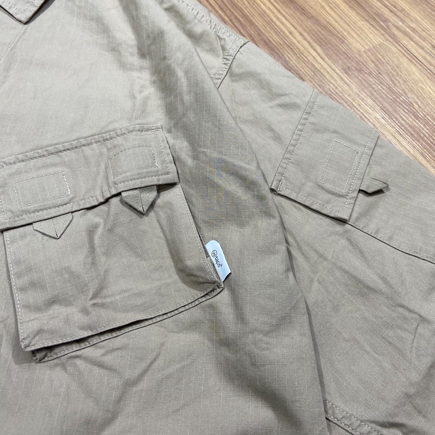 WTAPS MODULAR SHIRT LS JACKET / COTTON. RIPSTOP Beige (Display Item)