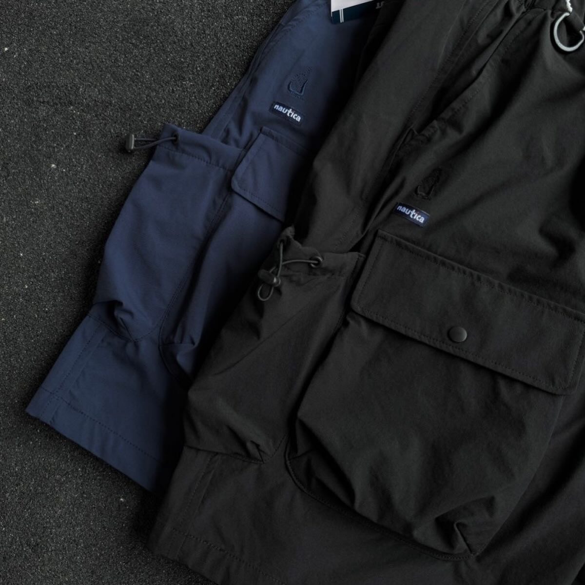 Nautica White Sail Label Urban Cargo Shorts