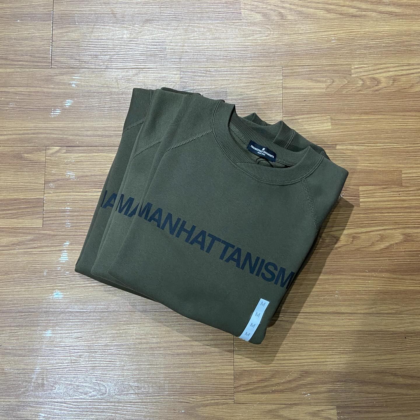 Engineered Garments x GU Heavy Weight Crewneck Olive