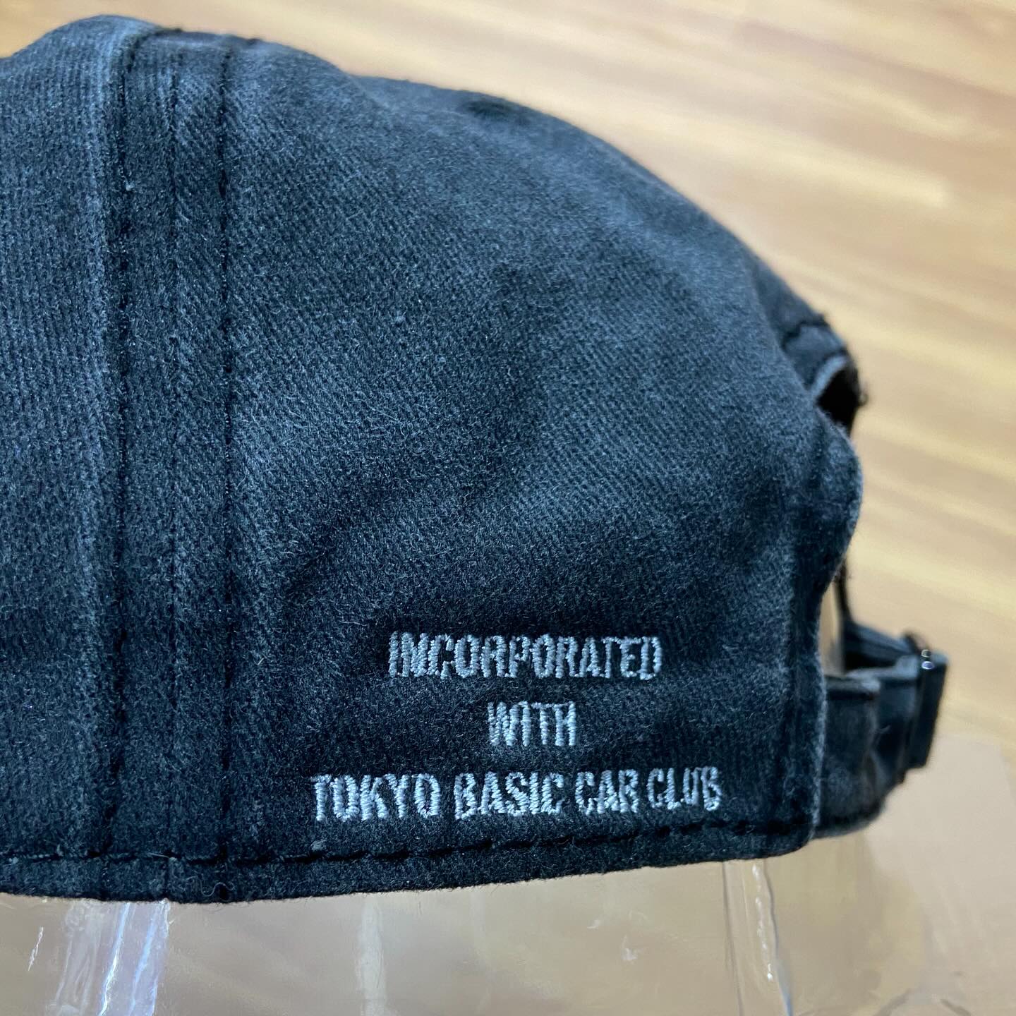 GRs Kowloon Basic Car Club Crew Embroidery Logo Cap Faded Flame Washed Black (Display Item)