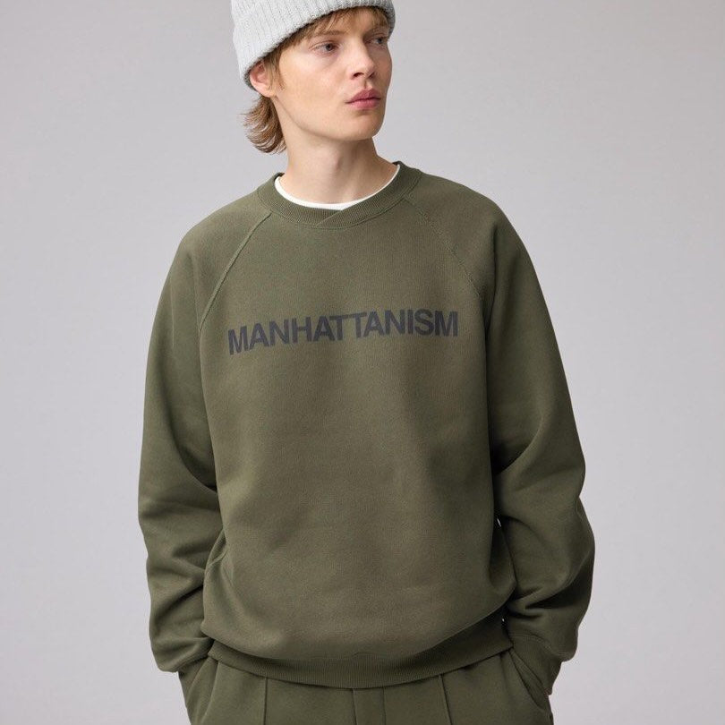 Engineered Garments x GU Heavy Weight Crewneck Olive