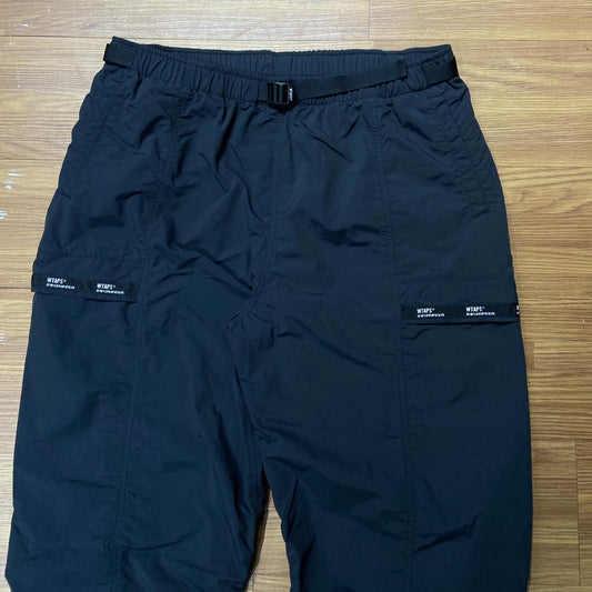 WTAPS TRACKS TROUSERS / POLY. NYLON. TUSSAH Black (Display Item)