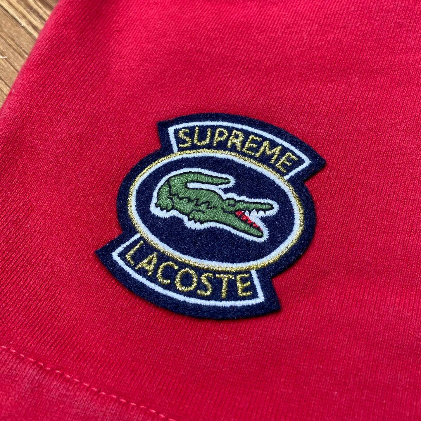 Supreme x Lacoste Sweat Shorts Red
