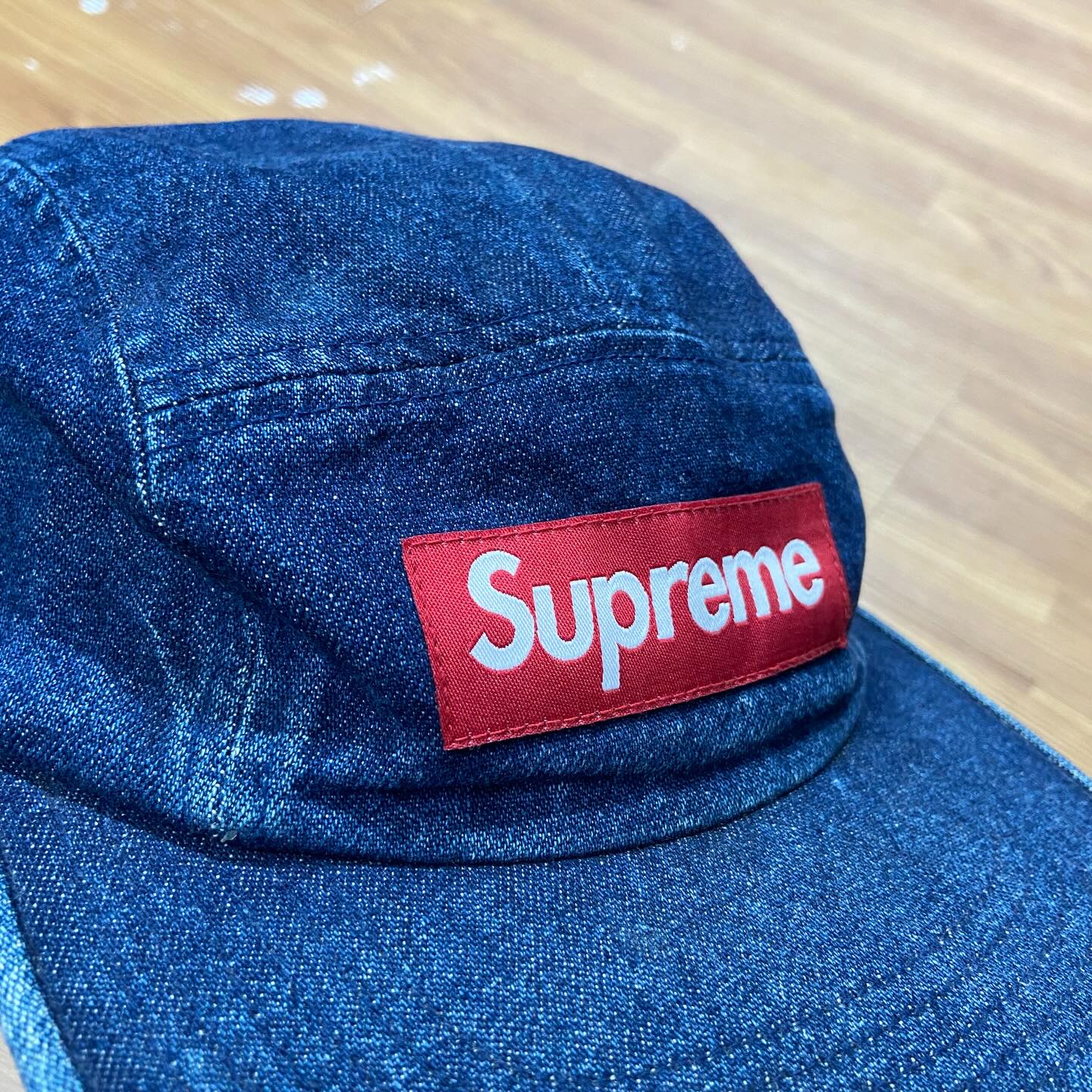 Supreme Denim Washed Chino Camp Cap Indigo Denim (Display Item)