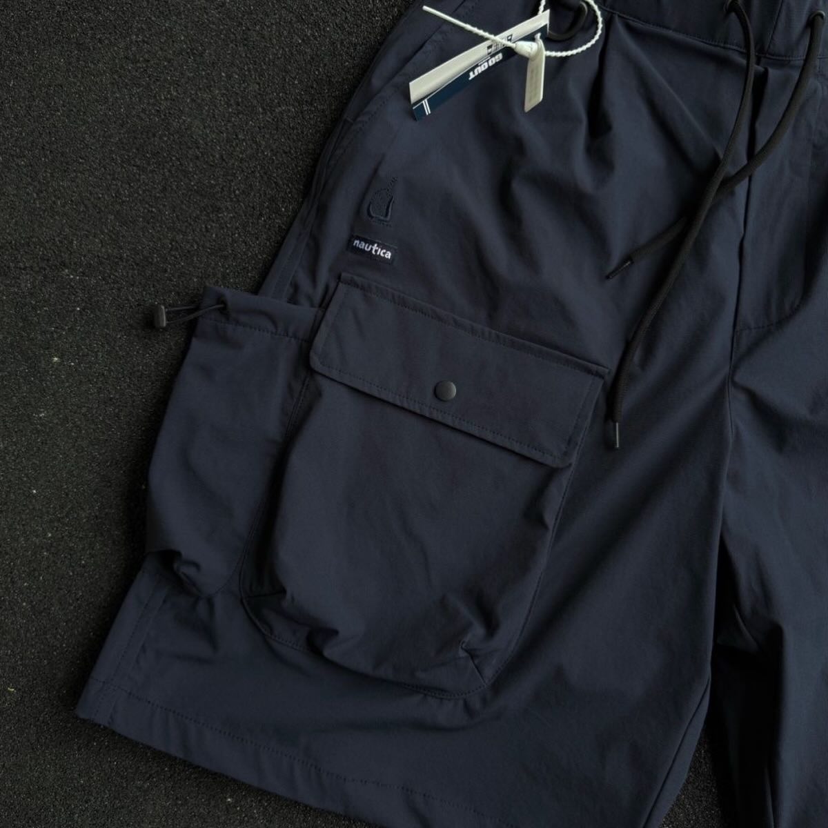 Nautica White Sail Label Urban Cargo Shorts