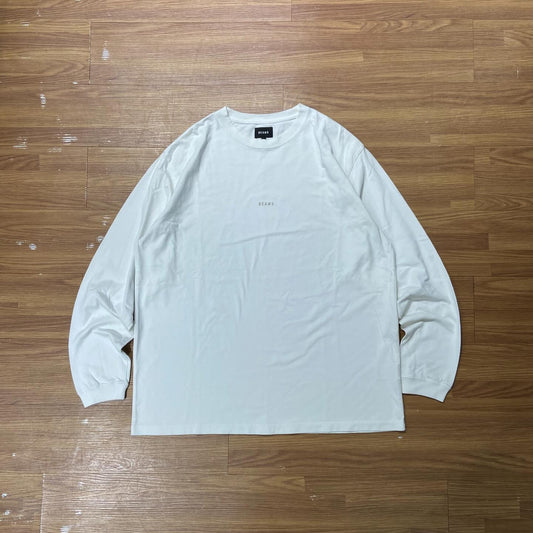 Beams JAPAN Logo Embo L/S Tee White (Display Item)