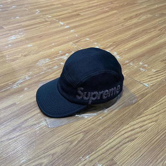 Supreme Jacquard Pique Camp Cap Black (Display Item)