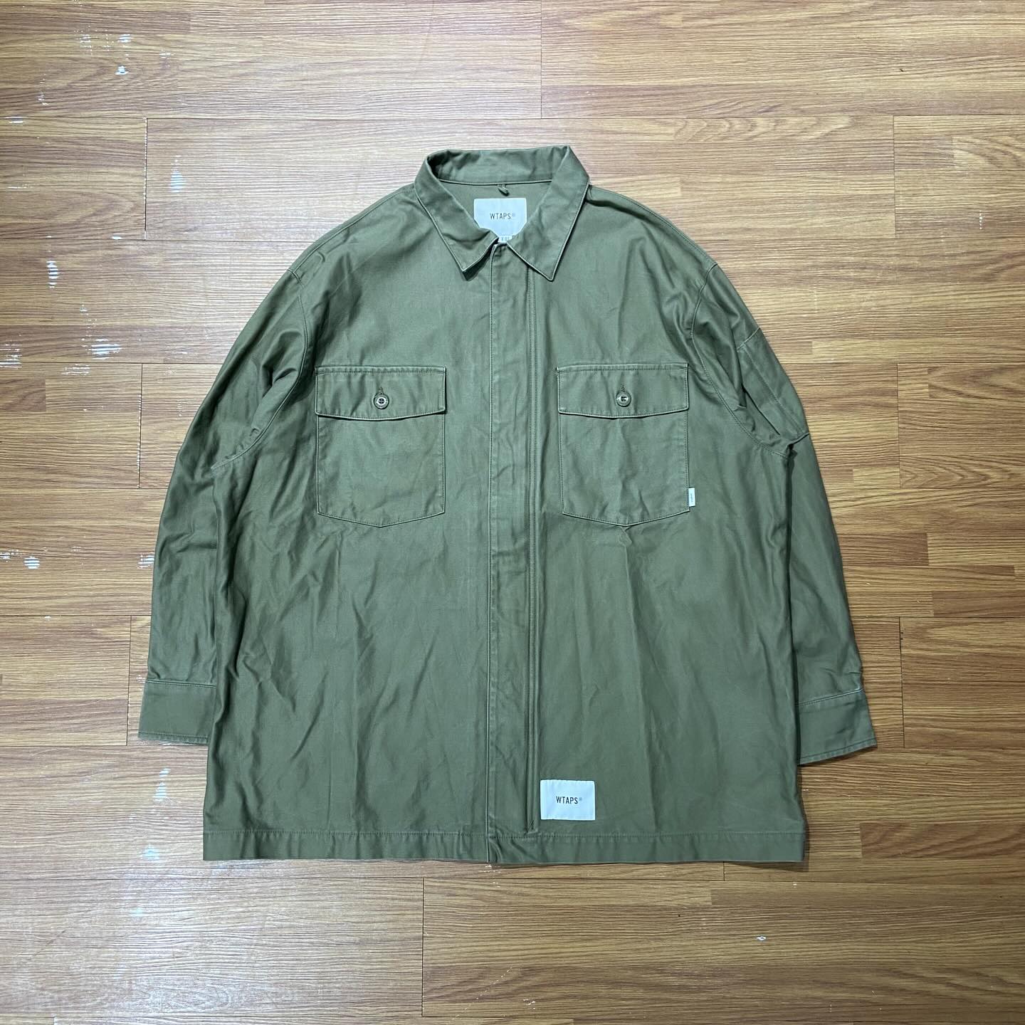 WTAPS FLYERS JACKET LS / COTTON. SATIN Olive (Display Item)