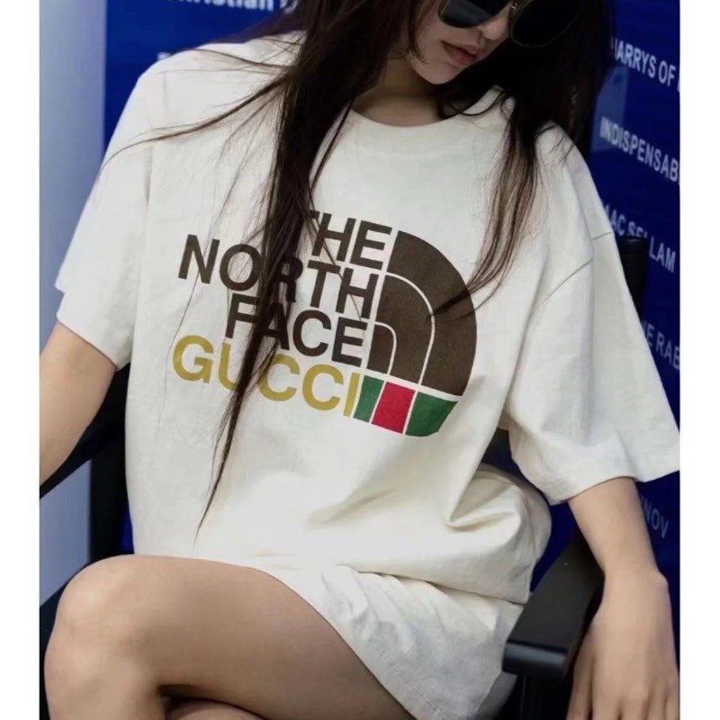 Gucci x The North Face Oversized Logo Tee Light Beige (Display Item)