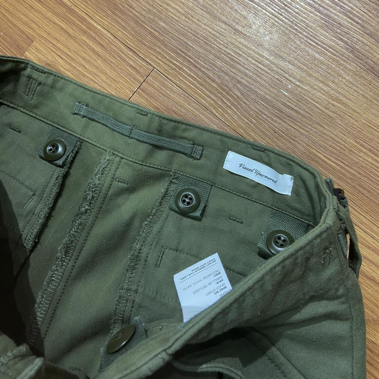 WTAPS WMILL 65 TROUSERS / VISUAL UPARMORED Olive (有褲袋帶) (Display Item)