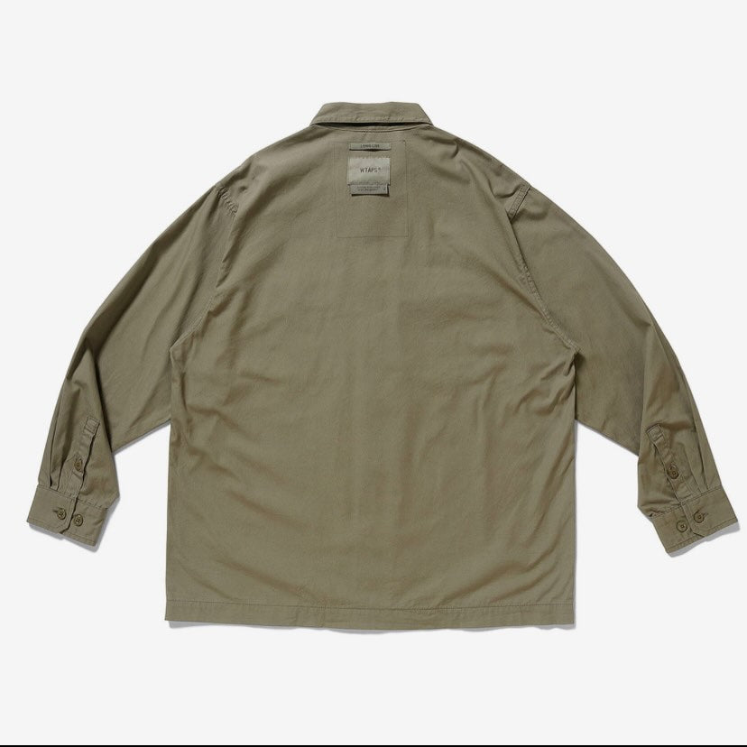 WTAPS CBW LS SHIRT / COTTON. POPLIN Olive (Display Item)