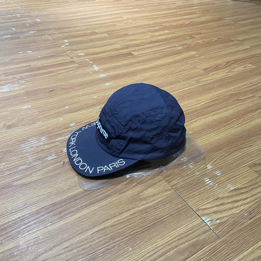 Supreme Visor Print Camp Cap Dark Navy (Display Item)