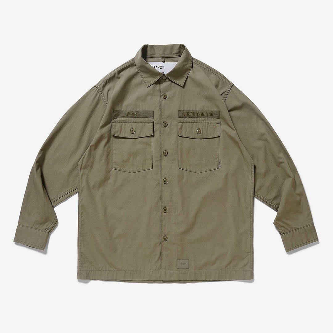 WTAPS CBW LS SHIRT / COTTON. POPLIN Olive (Display Item)