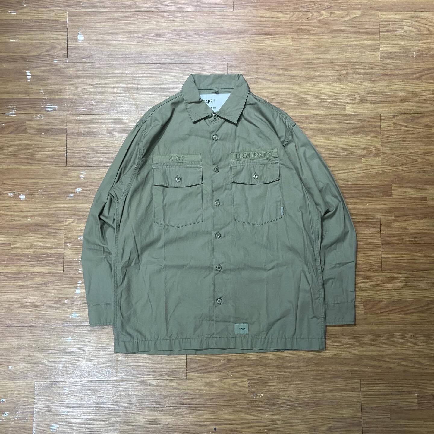 WTAPS CBW LS SHIRT / COTTON. POPLIN Olive (Display Item)