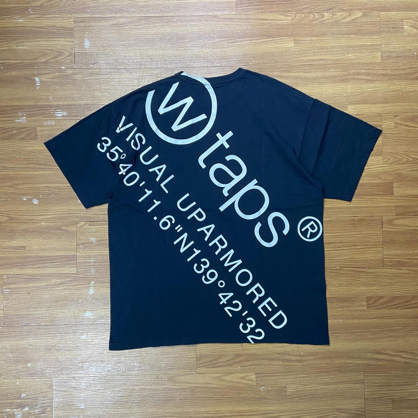 WTAPS DOT SIGHT SS / COTTON. TEE Navy (Display Item)