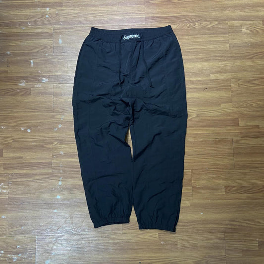 Supreme Paneled Warm Up Nylon Relax Track Pant Black (Display Item)
