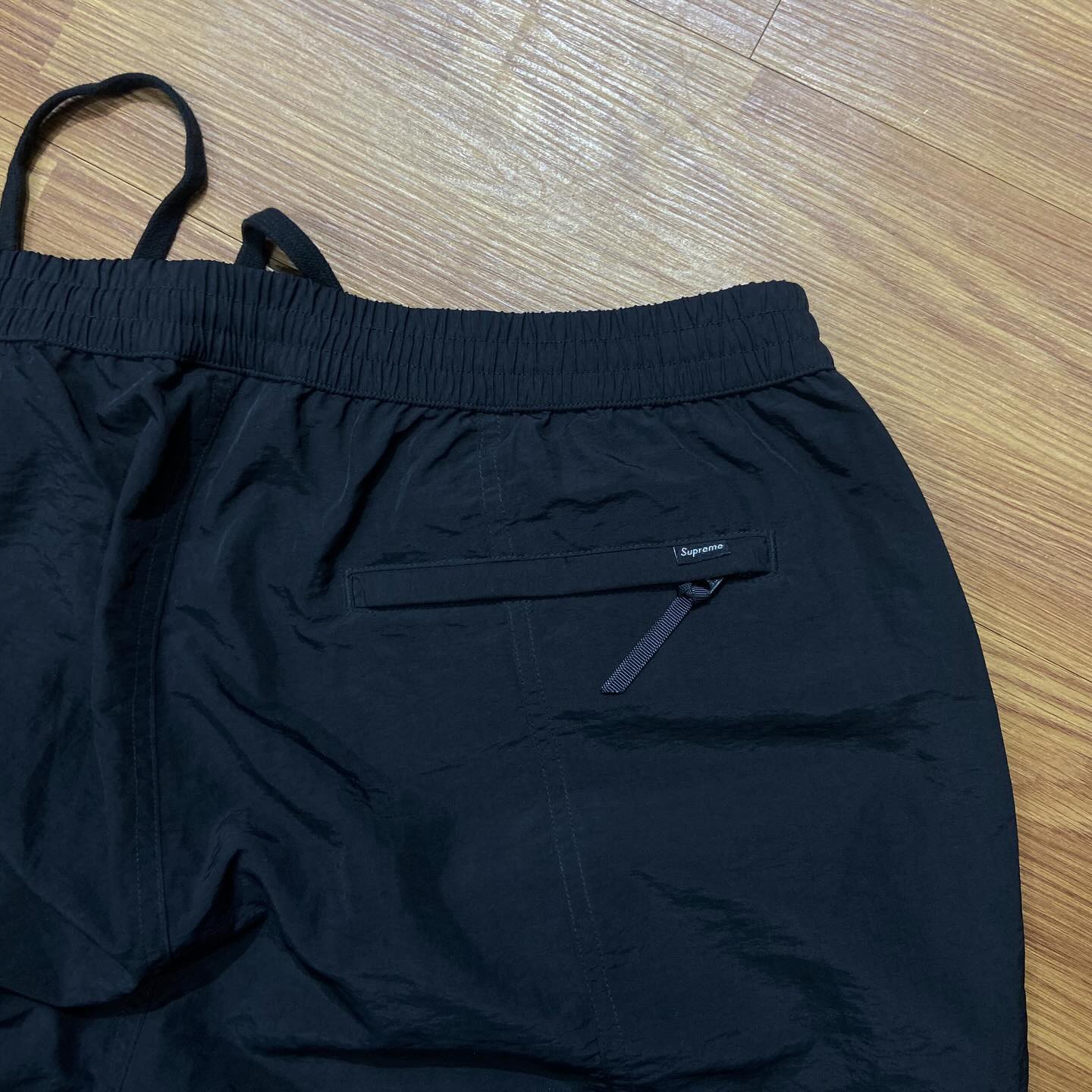Supreme Paneled Warm Up Nylon Relax Track Pant Black (Display Item)