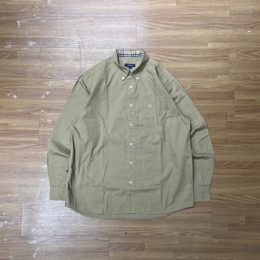 Burberry Regular Fit Classic Cotton Poplin Shirt LS Khaki (Display Item)