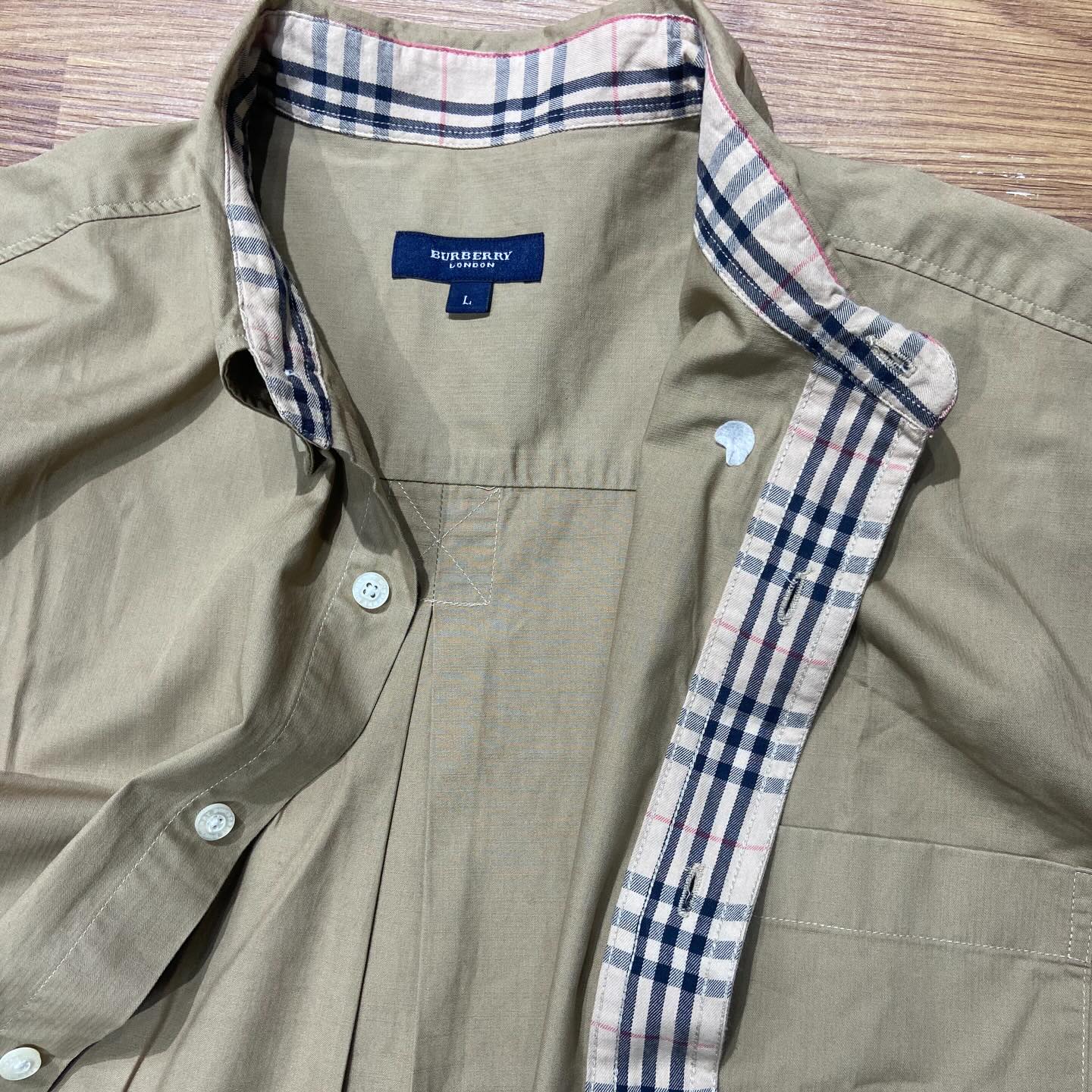 Burberry Regular Fit Classic Cotton Poplin Shirt LS Khaki (Display Item)
