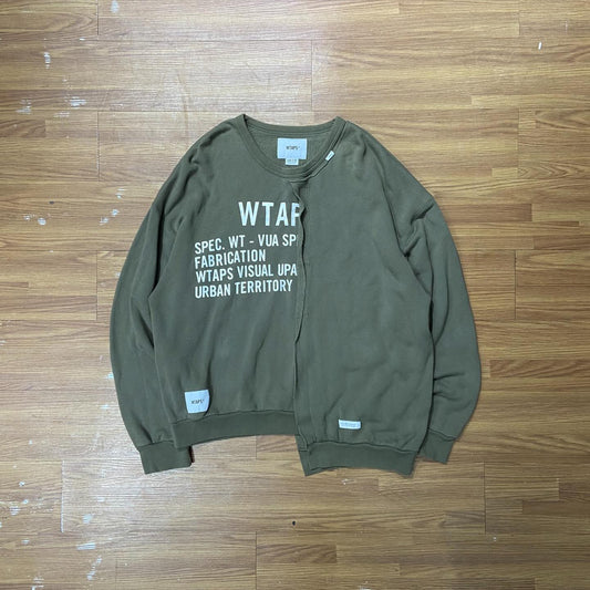 WTAPS RAGS CREWNECK / COTTON Olive  (Used)