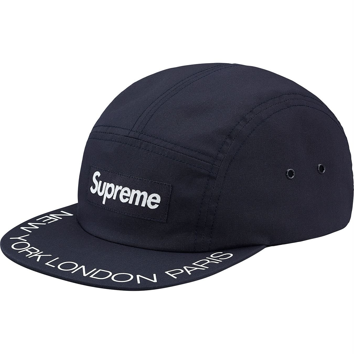Supreme Visor Print Camp Cap Dark Navy (Display Item)