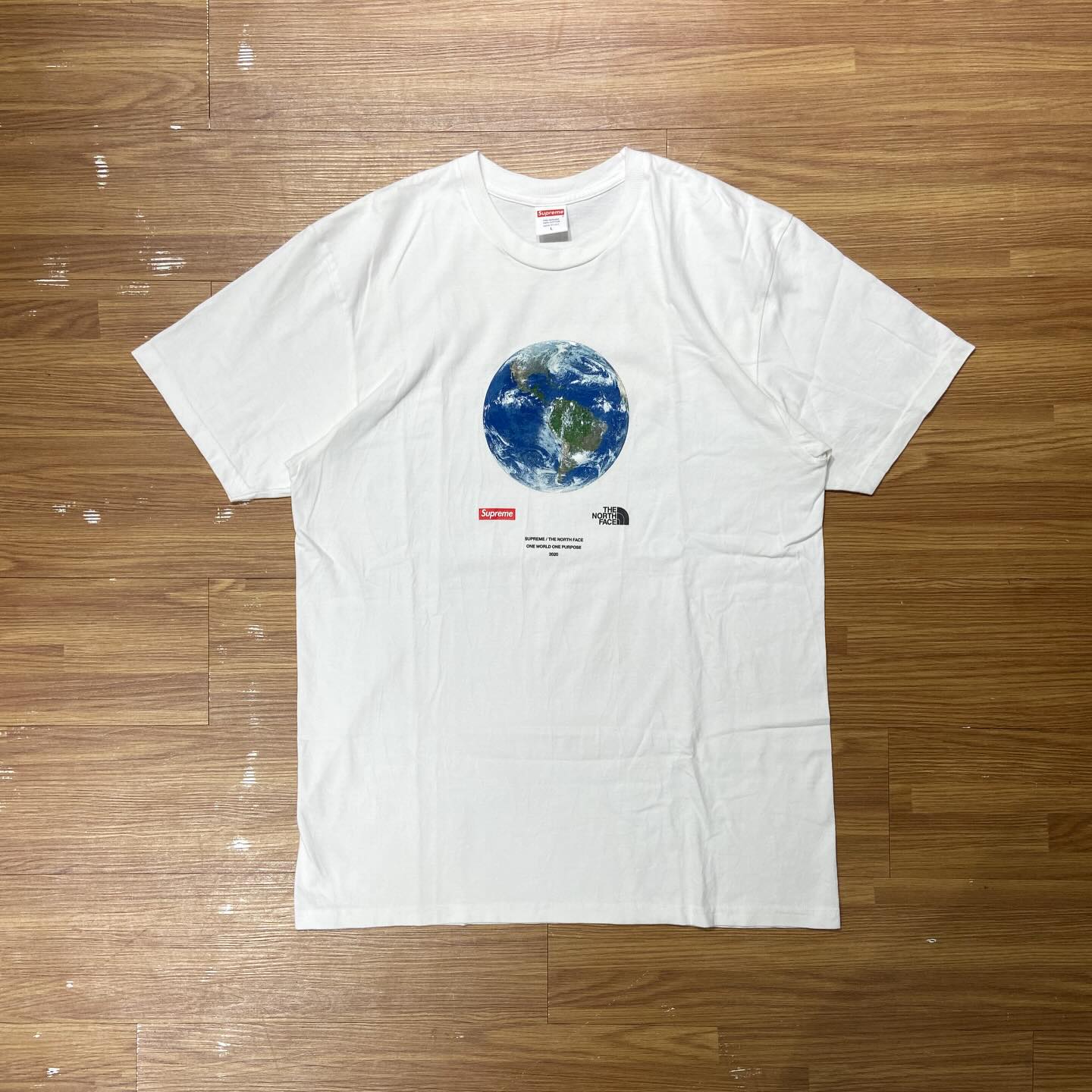 Supreme x The North Face One World Tee 🌍 White  (Used)