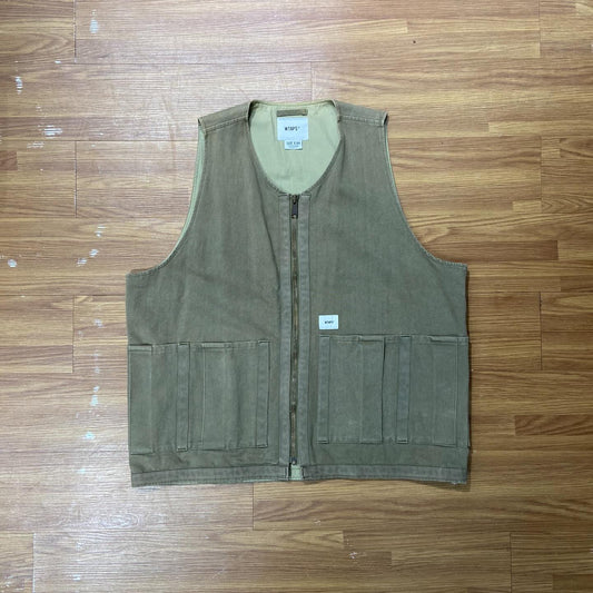 WTAPS RACK VEST / COTTON. OXFORD Olive (Used)