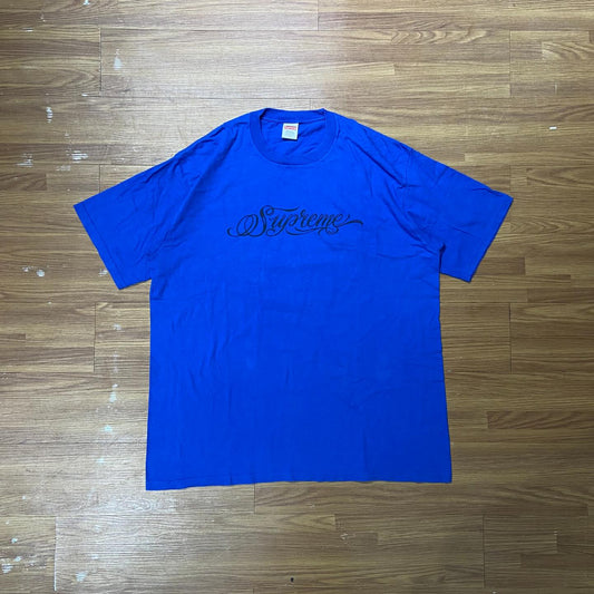 Supreme Script Tee Royal Blue (Display Item)