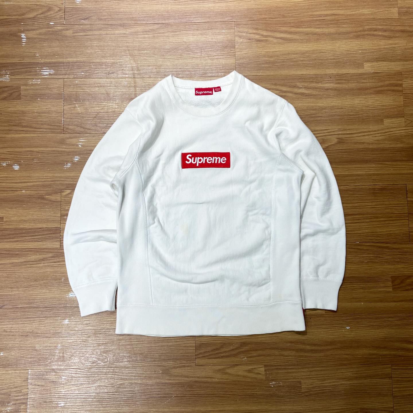 Supreme Box Logo Sweatshirt (Made in Canada) White (Used)