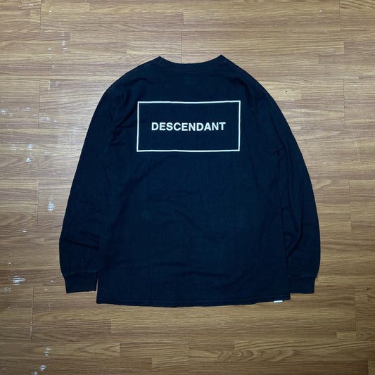 DESCENDANT BOX LS TEE🐳 Black (Used)