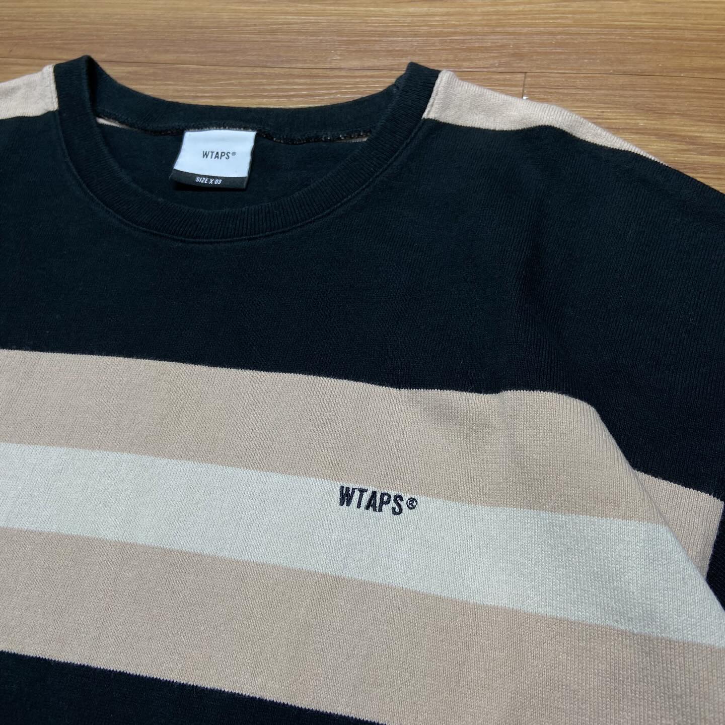 WTAPS VATOS SS / COTTON. TEE KNIT Black (Display Item)