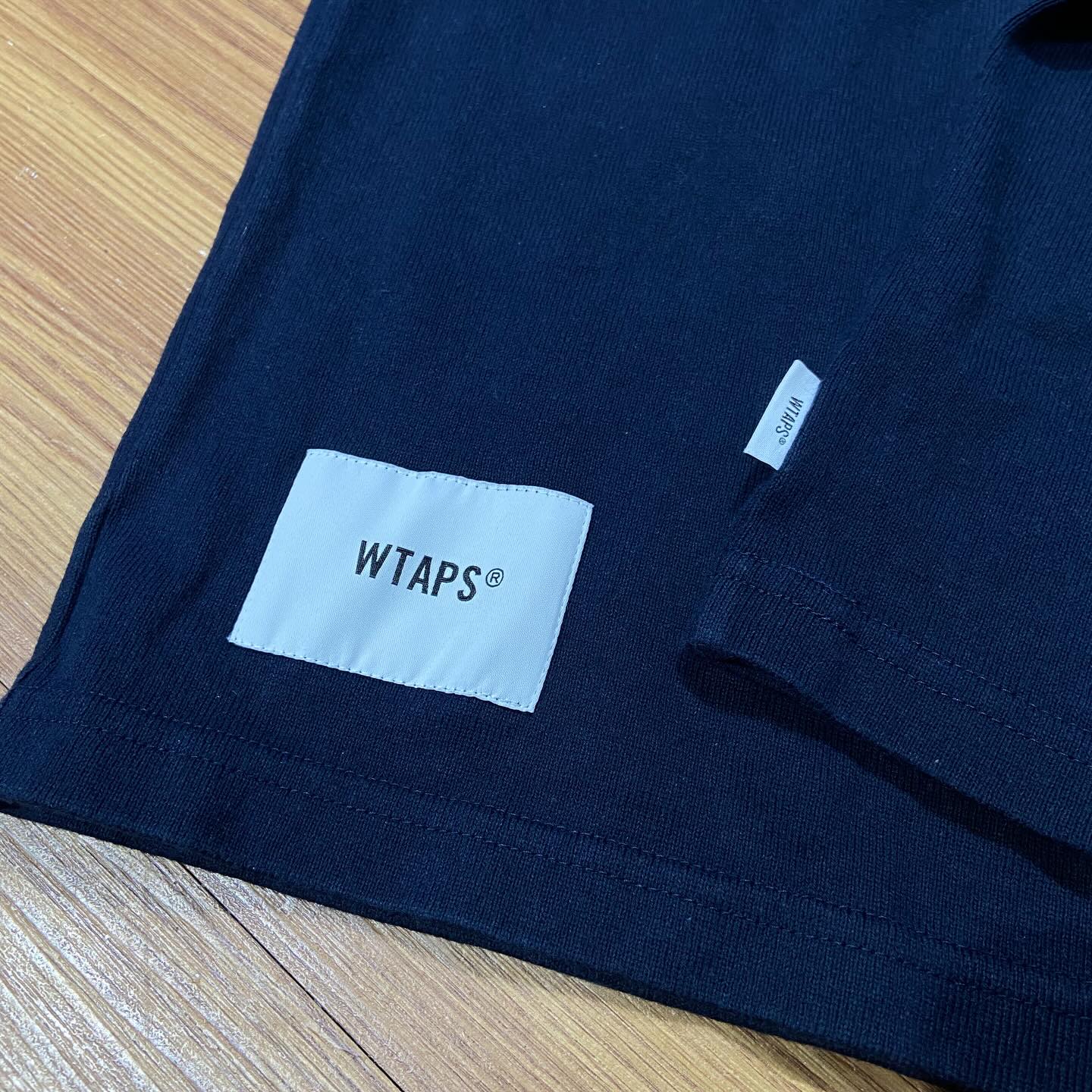 WTAPS CUT&SEWN MC POLO SS / COTTON. TEXTILE Navy  (Display Item)
