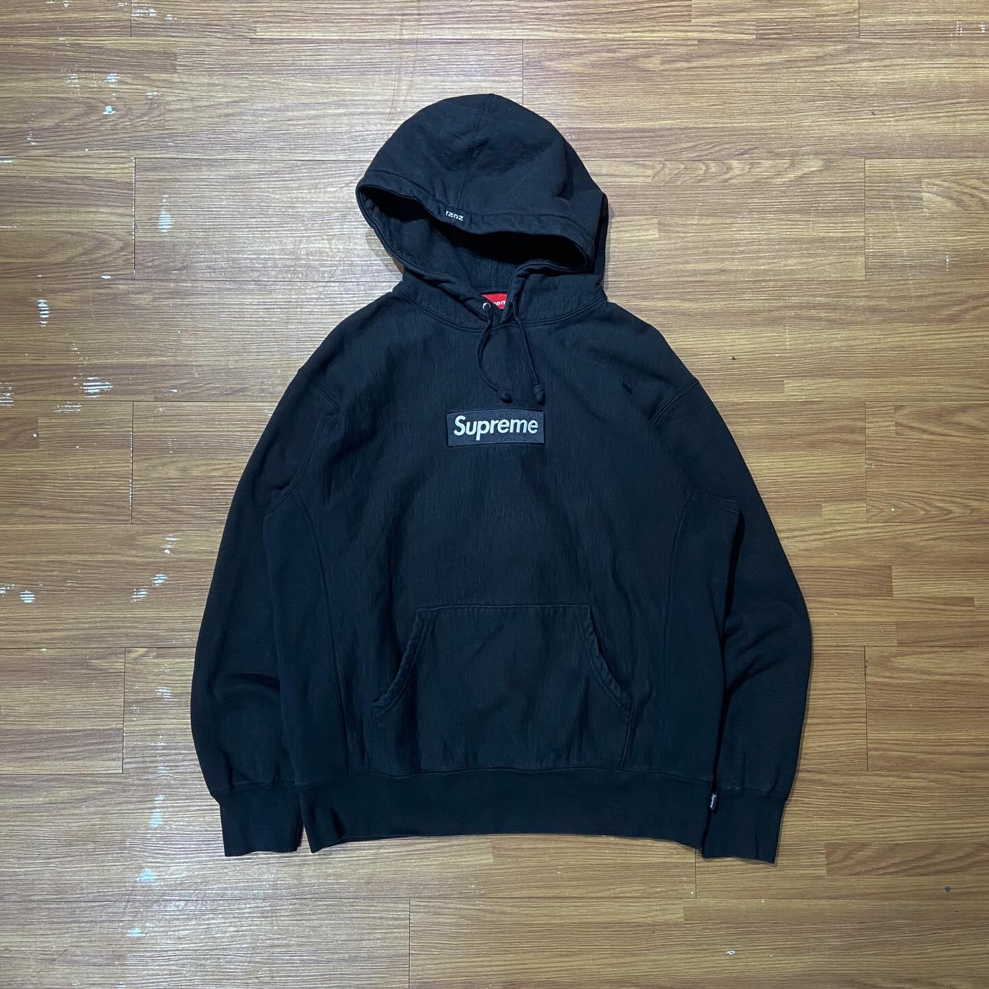 Supreme Box Logo Hooded Sweatshirt Black (Used)