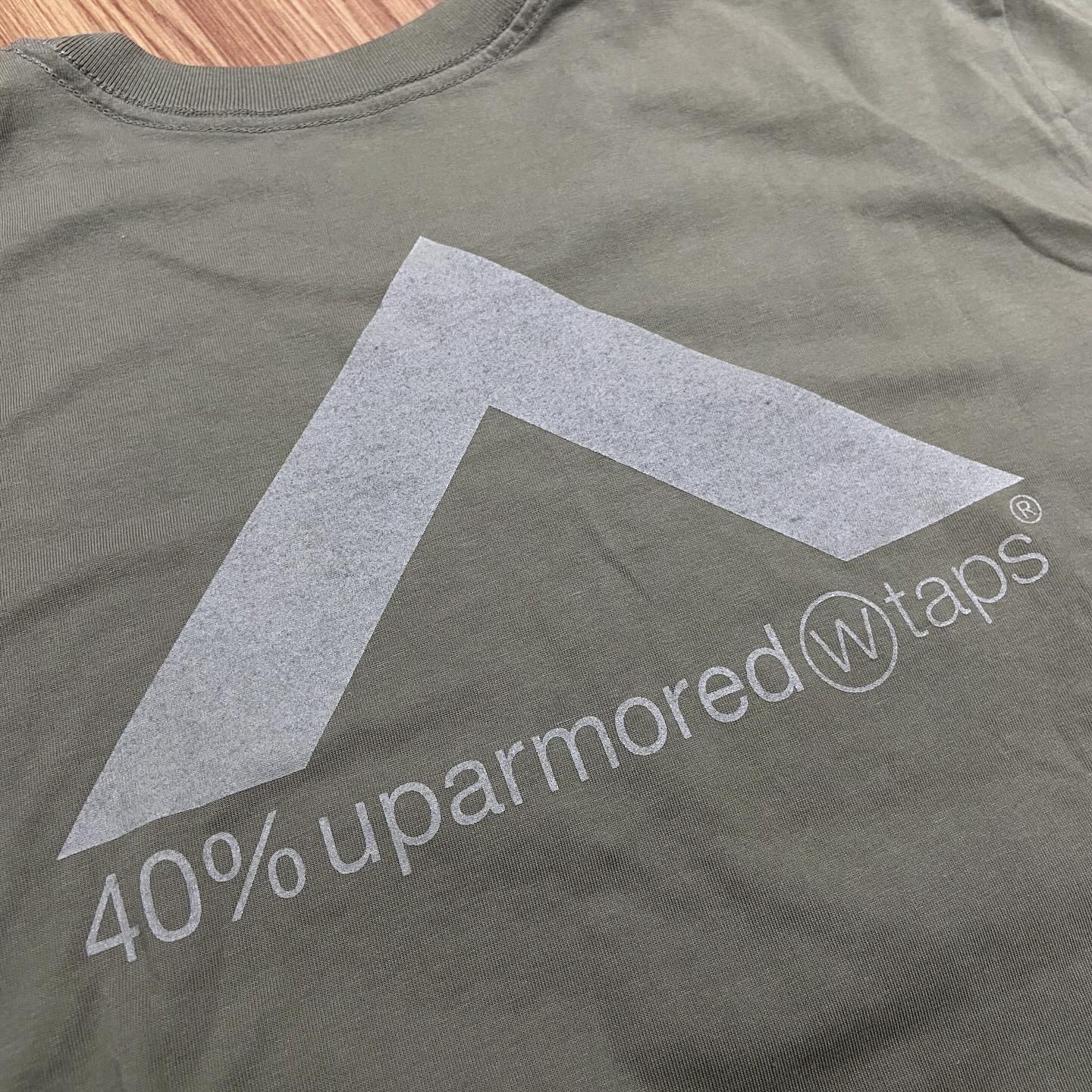 WTAPS 40% UPARMORED SS / COTTON. TEE Olive Drab (Display Item)