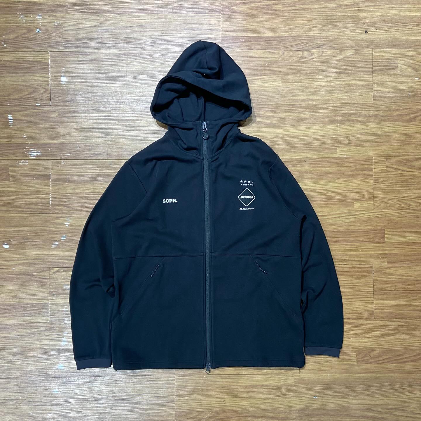 SOPH. x F.C. Real Bristol (FCRB) RELAX FIT HOODED FULL ZIP UP Black (Display Item)