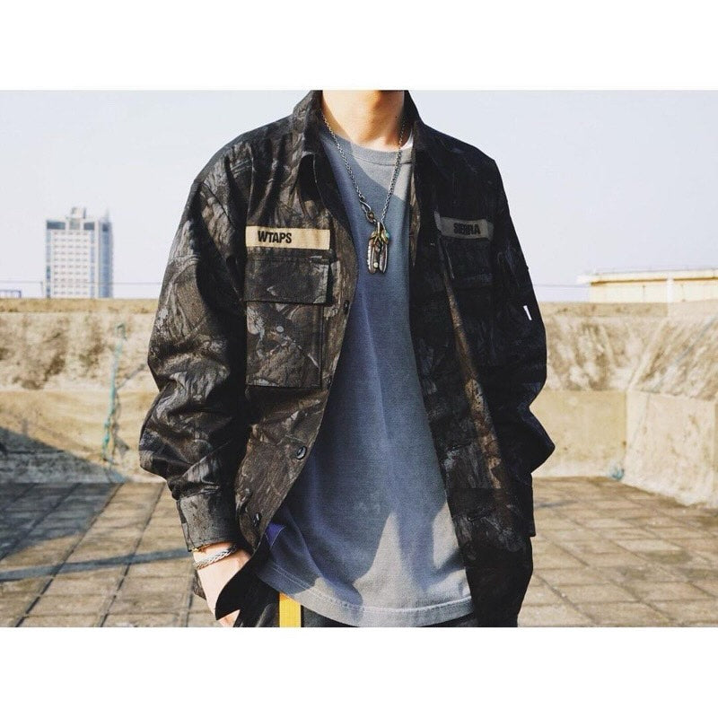 WTAPS JUNGLE LS SHIRT / RIPSTOP. COTTON Tree Camo (Display Item)