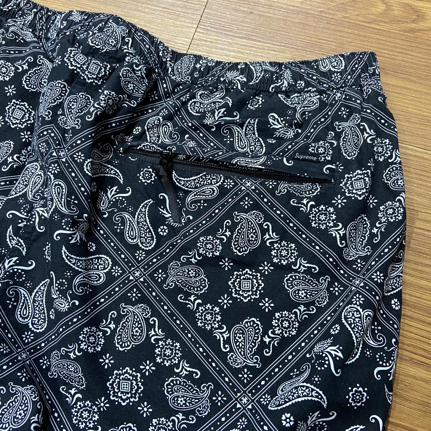 Supreme Bandana Track Pant Black (Used)