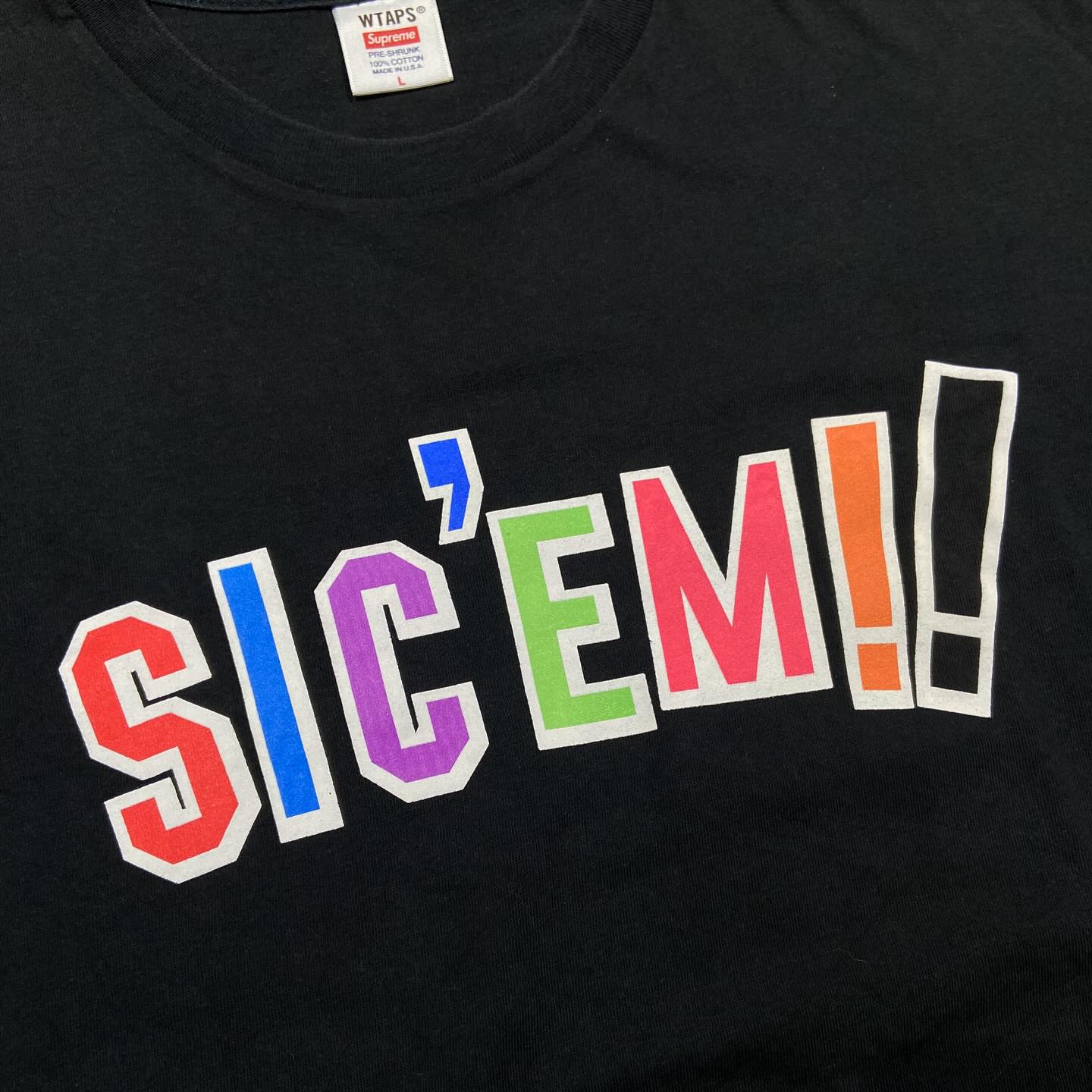 Supreme x Wtaps Sic’em! Tee Black (Used)