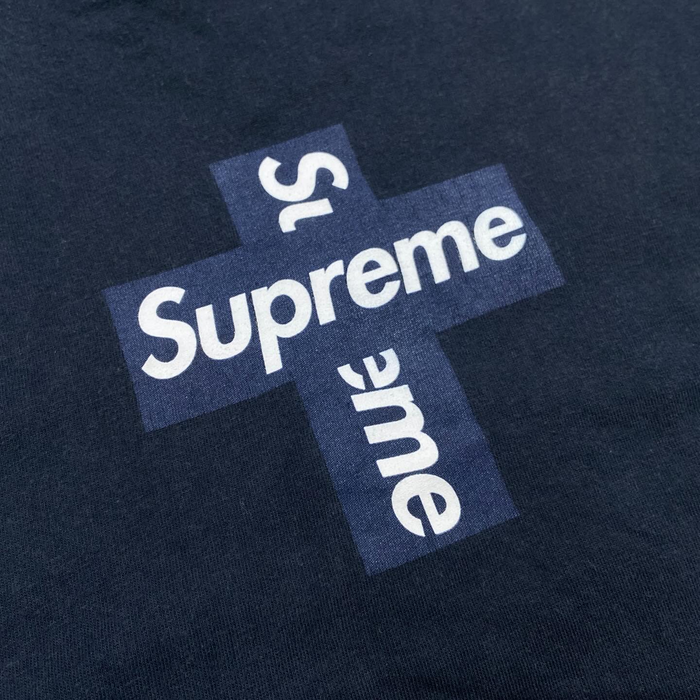 Supreme Cross Box Tee Navy (Display Item)