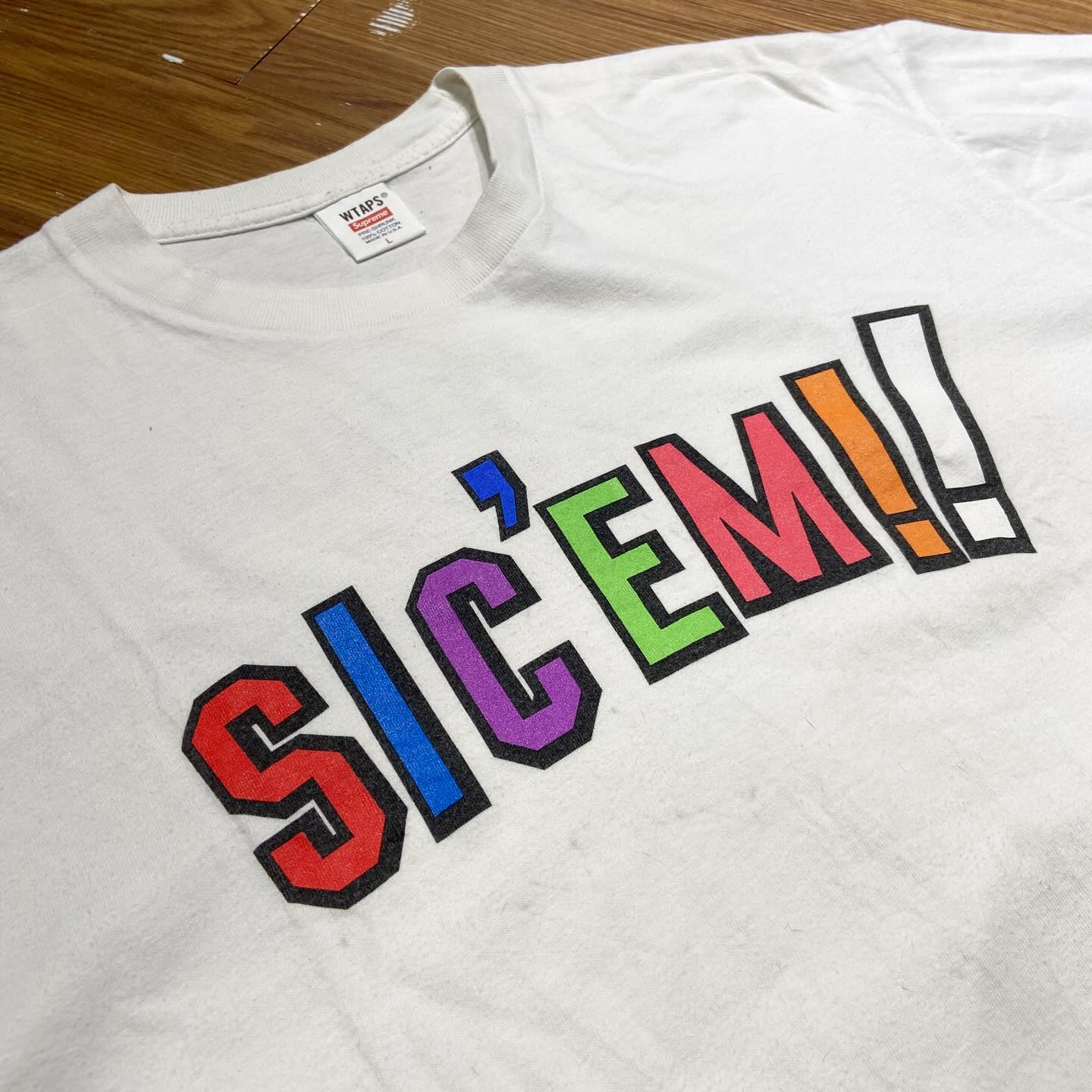 Supreme x Wtaps Sic’em! Tee White (Used)