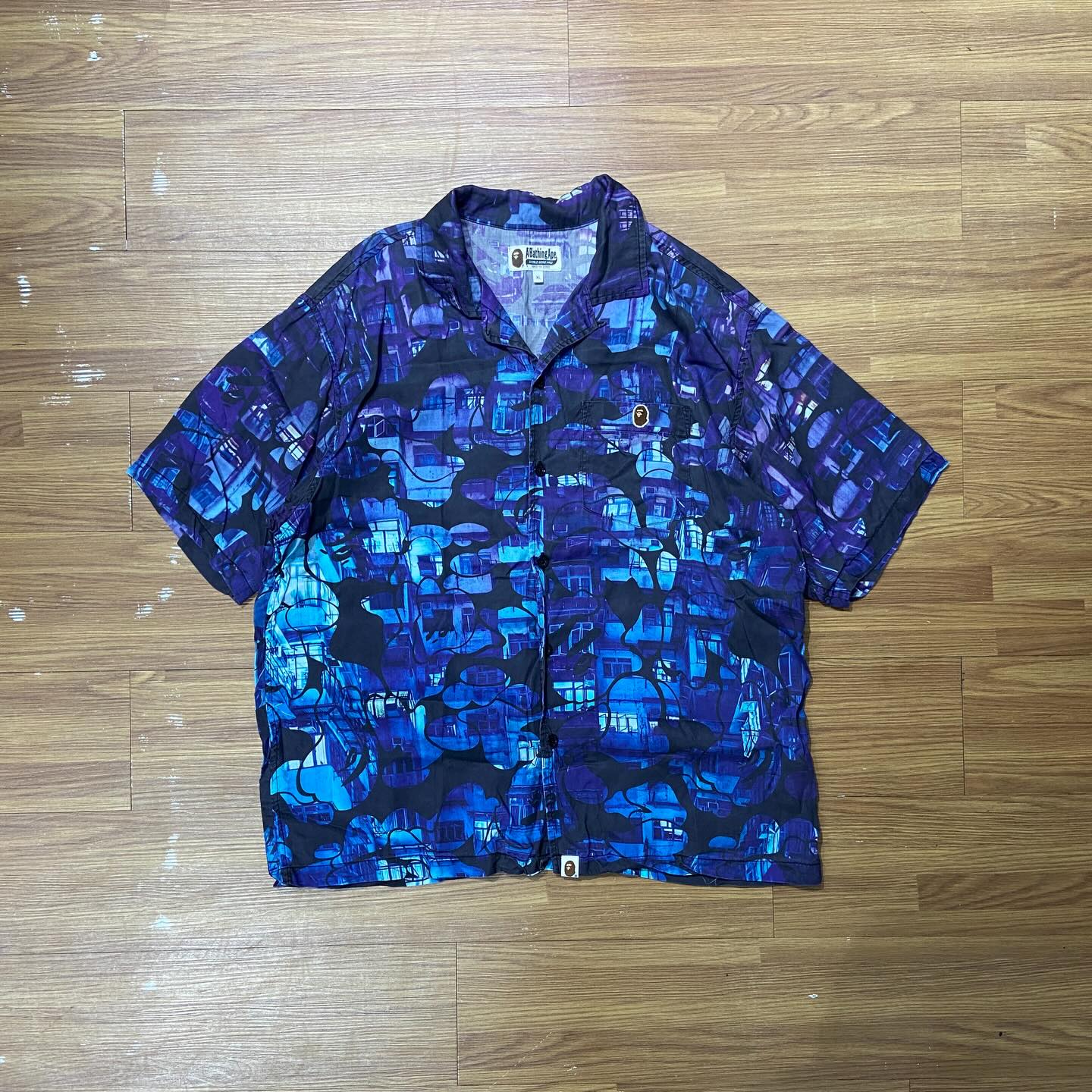 A Bathing Ape 18th Anniversary of BAPE STORE® HONG KONG Shirt (香港限定)Blue (Used)