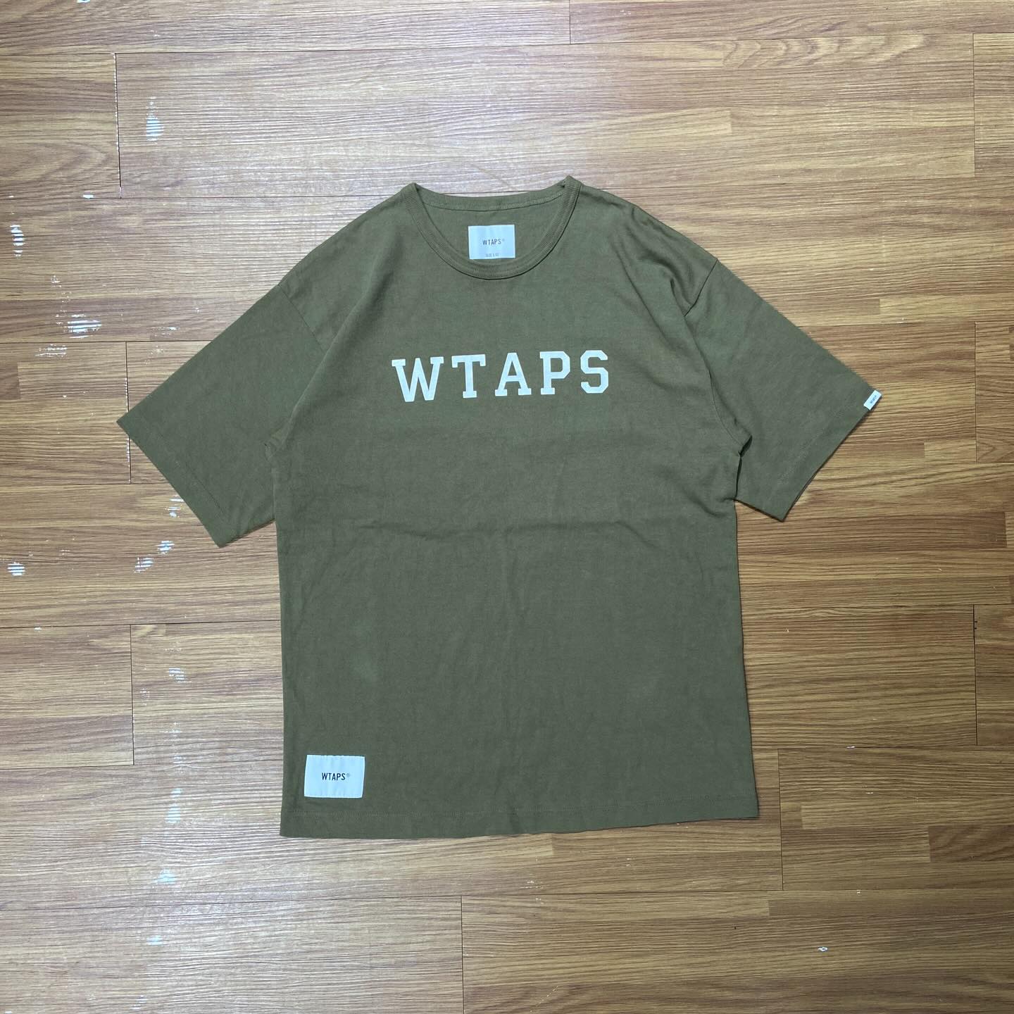 WTAPS COLLEGE SS / COTTON. TEE Olive Drab (Used)