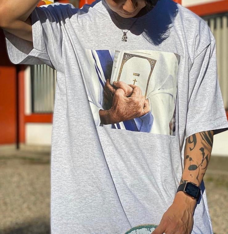 Supreme Bible Tee Black Grey Navy