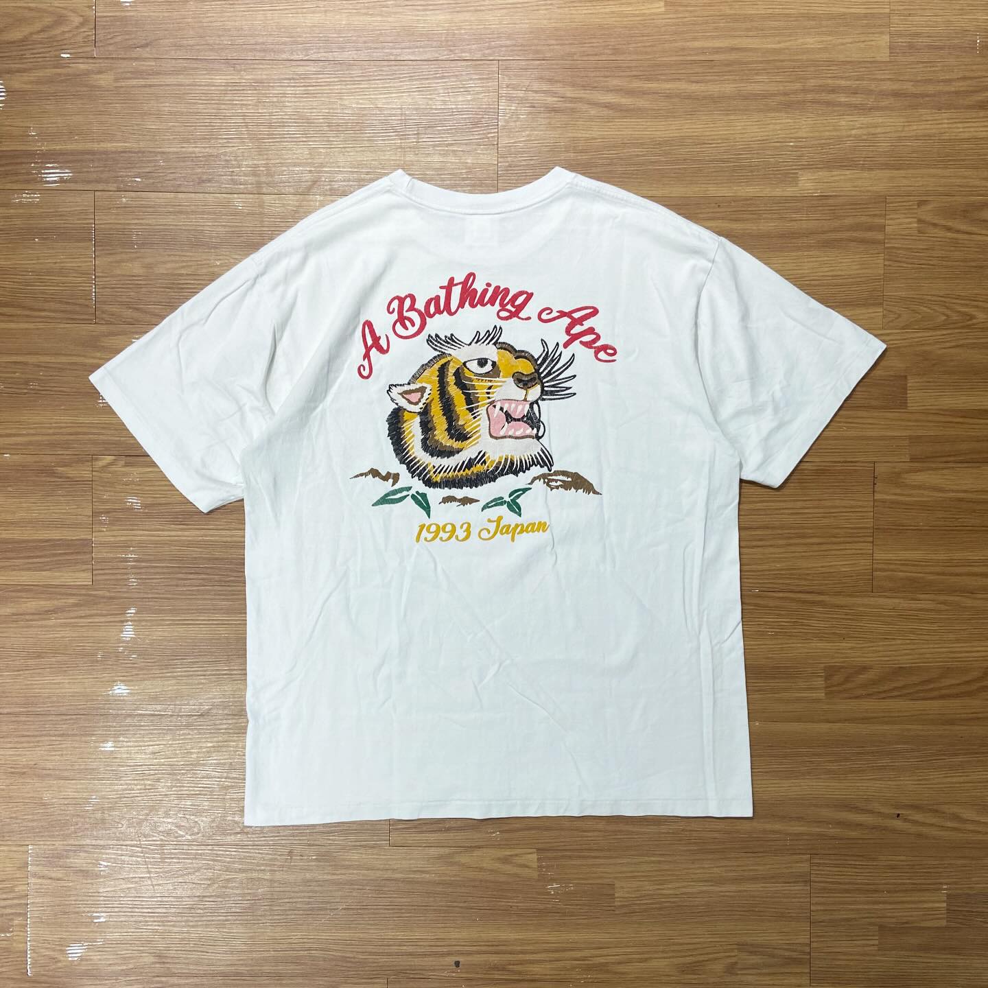 Bape SS26 Embroidery Style Souvenir Logo Tee White (Used)