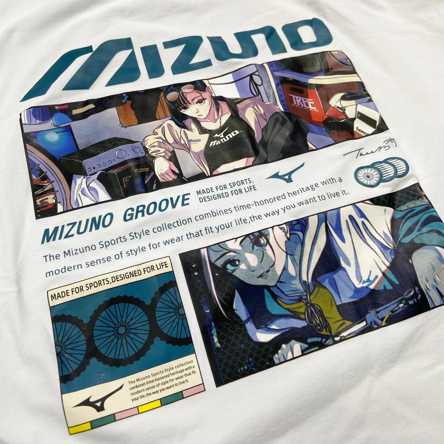 Mizuno Comics 日漫插畫 LS Tee White