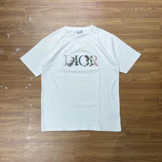 Christian Dior Embroidery Floral Tee (Made in Portugal) White (Display Item)